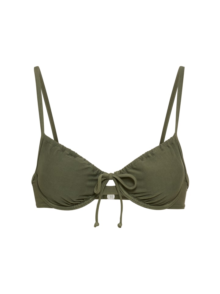 Bügel-Bikini-Top in oliv