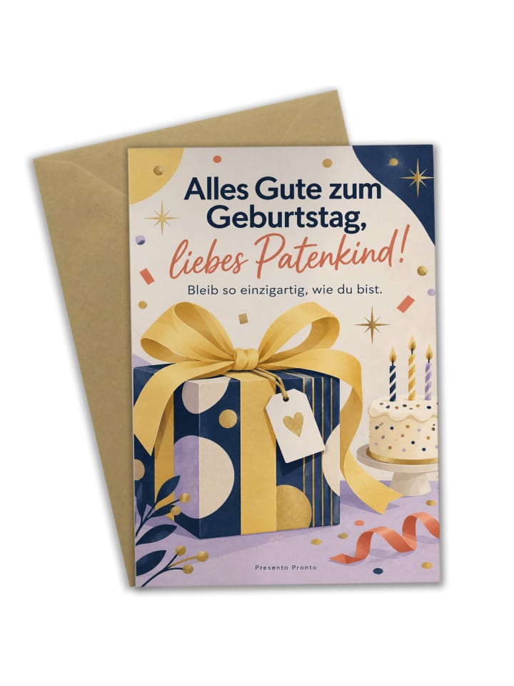 Geburtstagskarte Geschenk elegant Design mit Sp... in Weiß