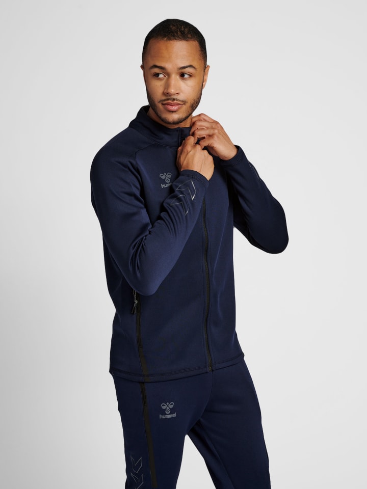 Reißverschluss Jacke Raglanärmel Hmlcima Herren in MARINE