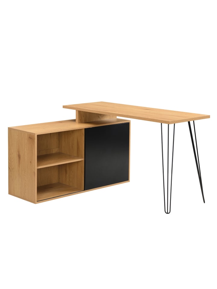 Schreibtisch in Braun / MDF / 130x110x75