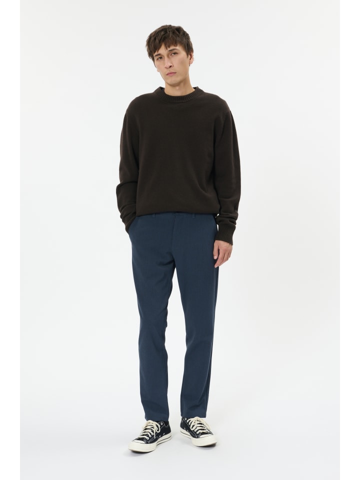 Casual Hose MAPristu Gerade Passform in Oxford Blue Melange