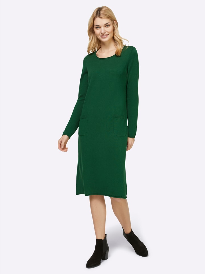 Strickkleid in moos