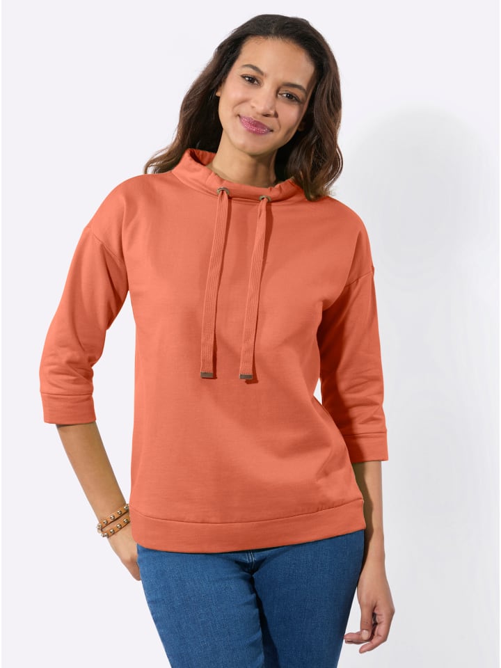 Sweatshirt in papaya