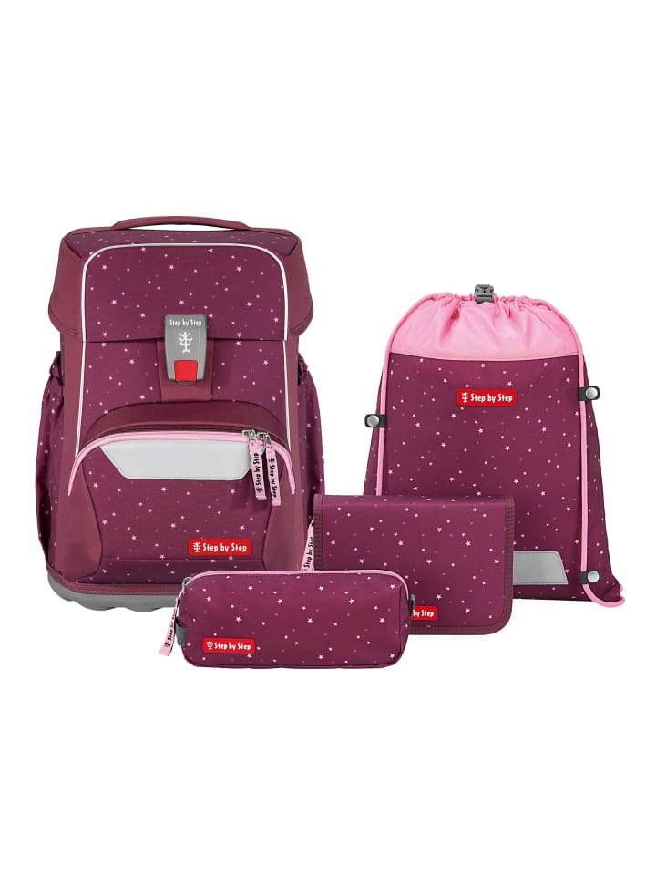 Basis Schulranzen-Set 4-teilig Set „Berry Stars