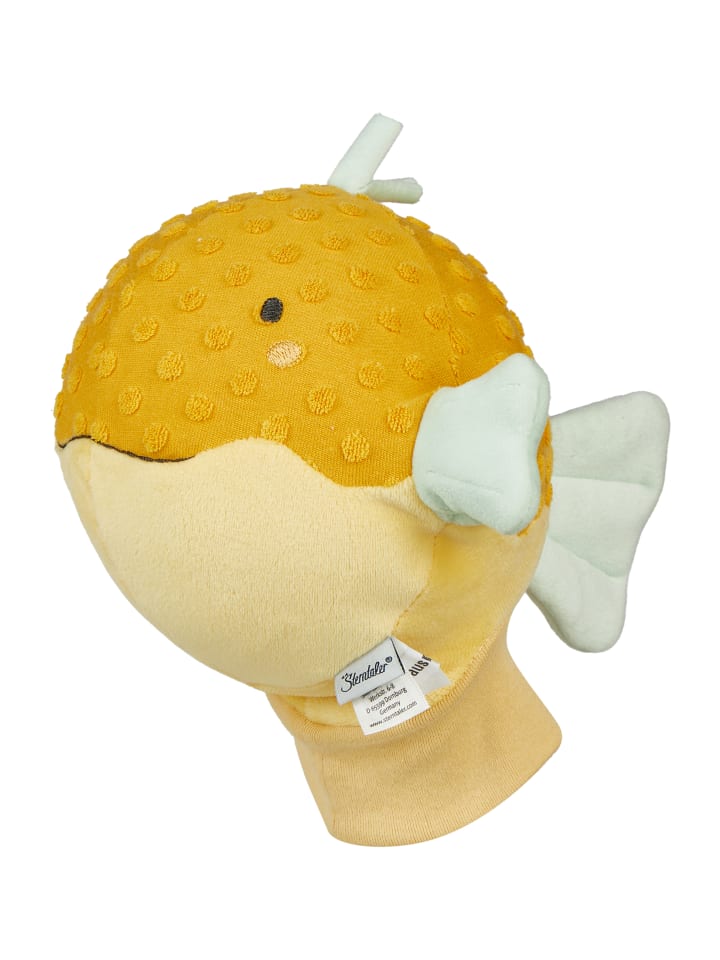 Handpuppe Kugelfisch in zitronengelb