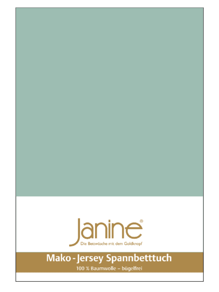 Janine Spannbetttuch Mako Feinjersey 5007 in rauchgrün