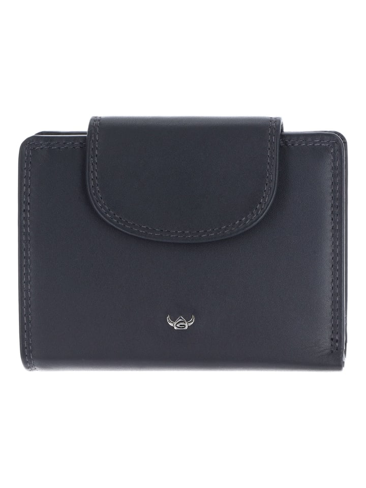 Polo Geldbörse RFID Schutz Leder 12 cm marineblau