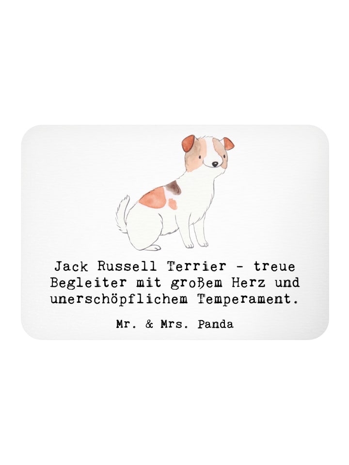 Kühlschrankmagnet Jack Russell Terrier mit Spruch in Weiß