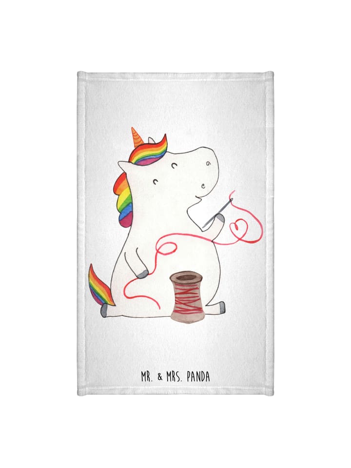 Handtuch Einhorn Näherin ohne Spruch in Weiß