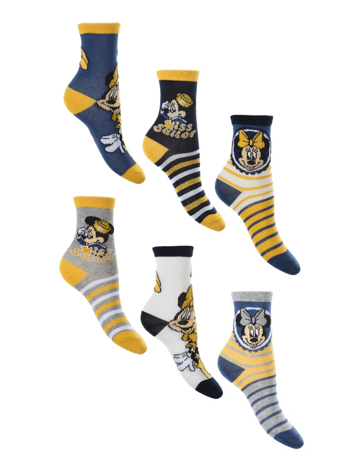 6er-Set: Socken Strümpfe in Mehrfarbig