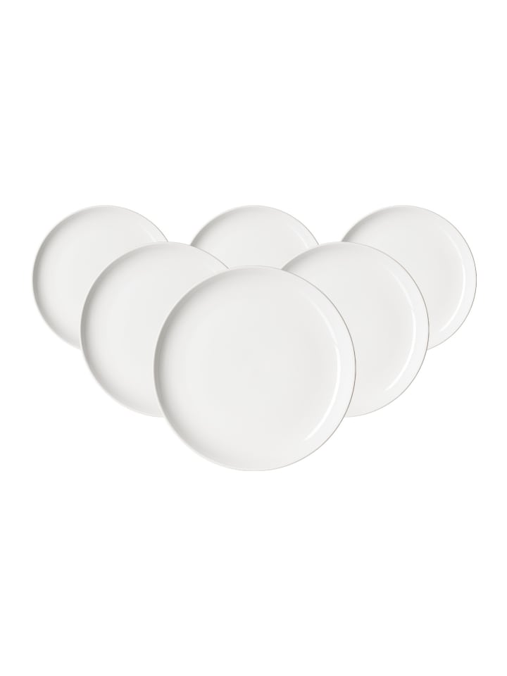 6er Set Dessertteller Volos in Weiß ø 20,5 cm