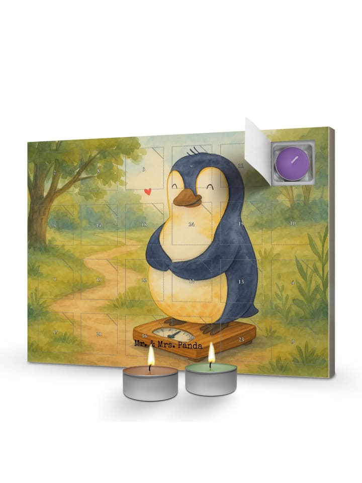 Adventskalender Pinguin Diät Design ohne Spruch in Weiß