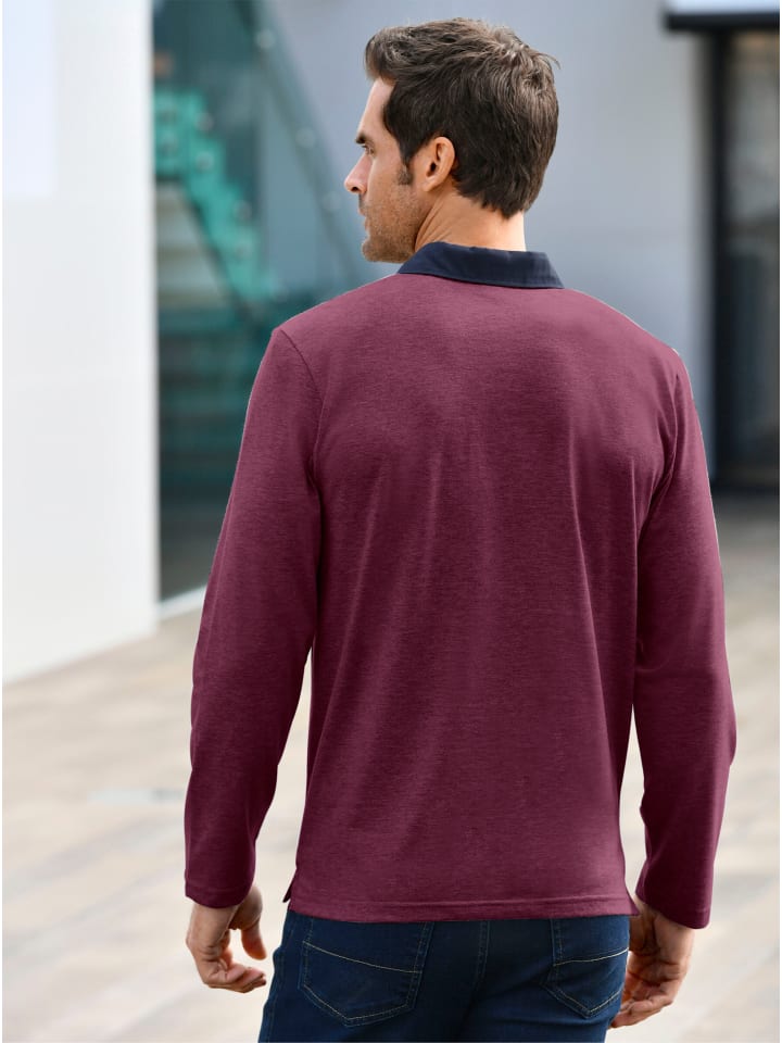 Langarm-Shirt in bordeaux