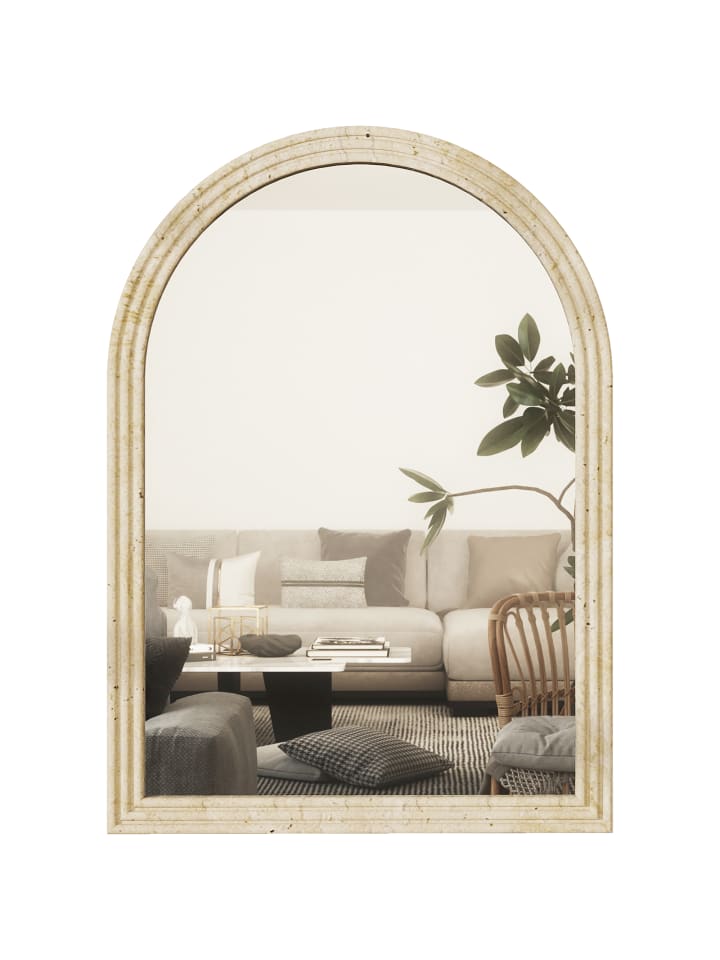 Wandspiegel in Beige 50L x 2B x 70H cm