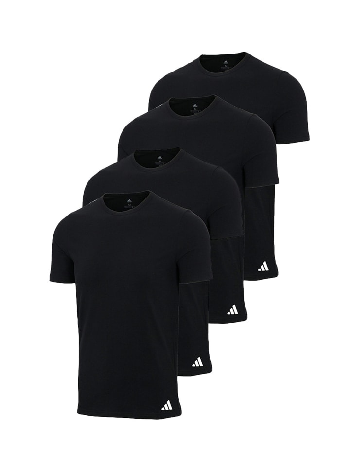 Unterhemd / Shirt Kurzarm Active Flex Cotton in Schwarz
