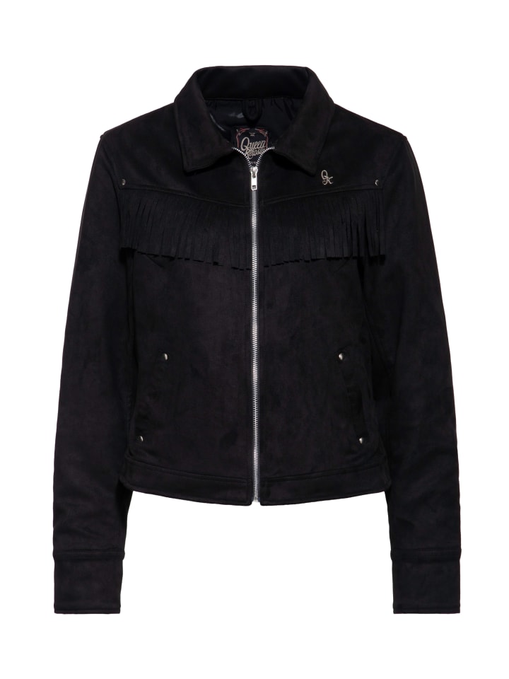 Queen Kerosin Western-Jacke in schwarz
