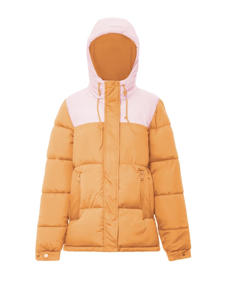 Damen Wattierte Steppjacke in Aprikose Süßes Pink