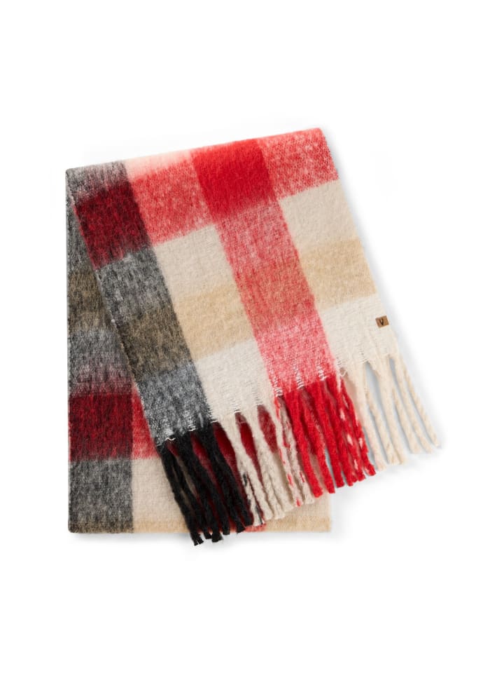 Strickschal aus weichem Material in Rot