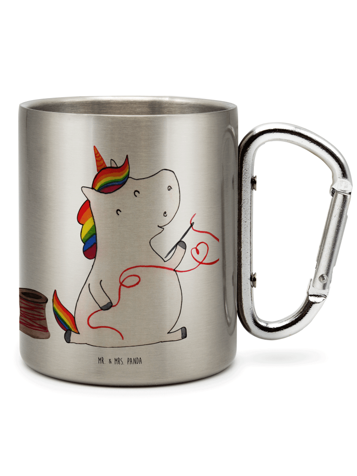 Pott Einhorn Näherin ohne Spruch in Silber