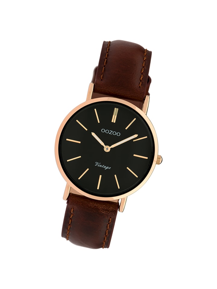 Analog-Armbanduhr Oozoo Vintage Series braun mittel (ca. 32mm)