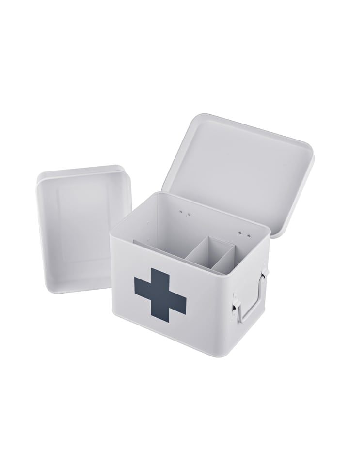 Medizinbox in Weiß - (B)21 x (H)16 x (T)15,5 cm