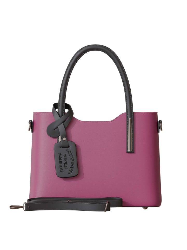 Henkeltasche in Porpora/nero
