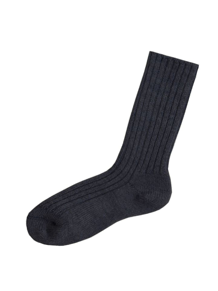 Woll-Socken Merinowolle in denim melange