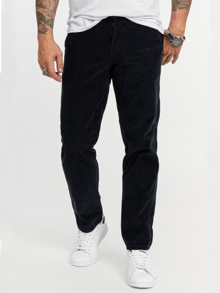 Stoffhose in Schwarz