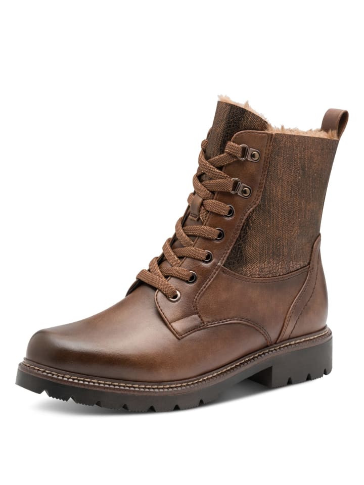 Schnürstiefeletten in Braun