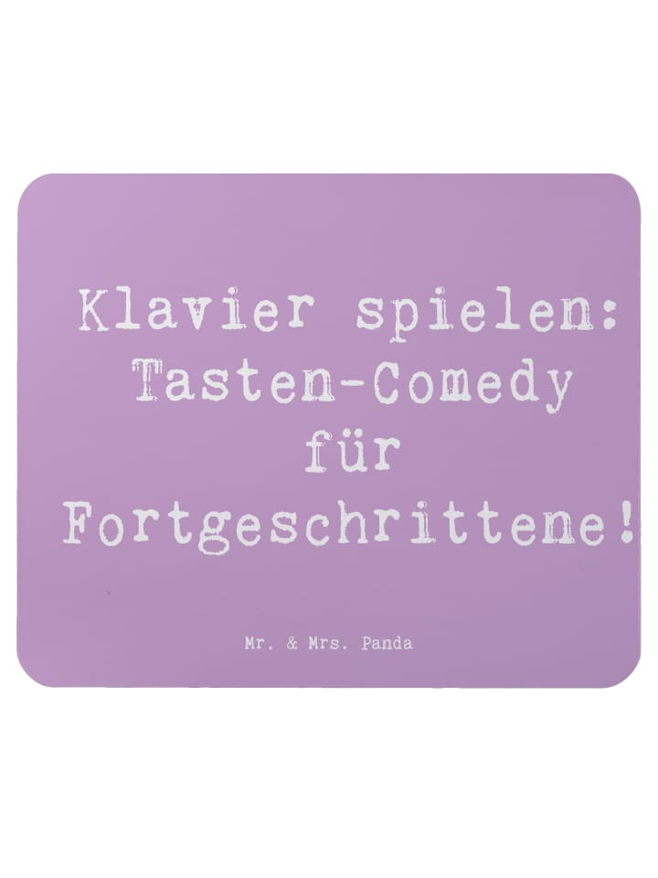 Mouse Pad Spruch Klavier Tasten mit Spruch in Lavendeltraum