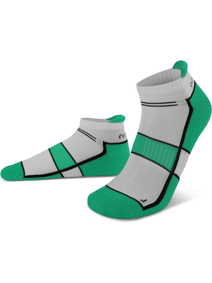 4 Paar Running Sneakersocken mit Fersenlasche in Paradise Green