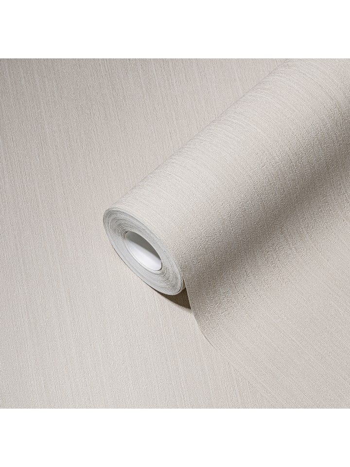 Tapete Pure Linen in Naturweiß