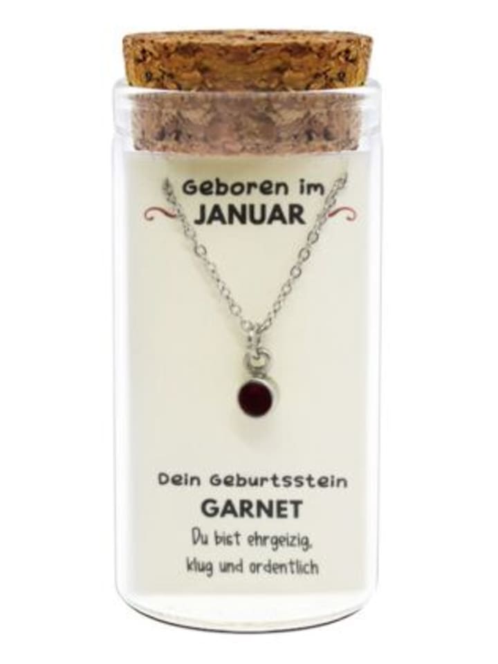 Nonbook - Januar Geburtsstein Kette im Gläschen