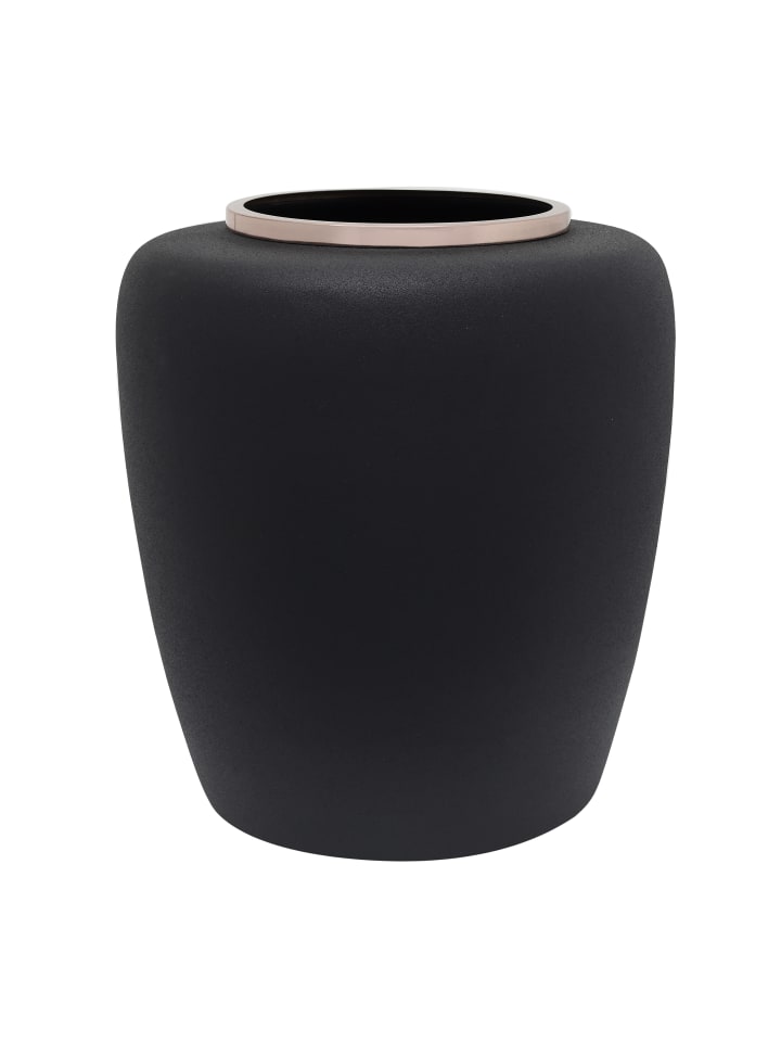 Vase Art Deco 2025 in schwarz - roségold