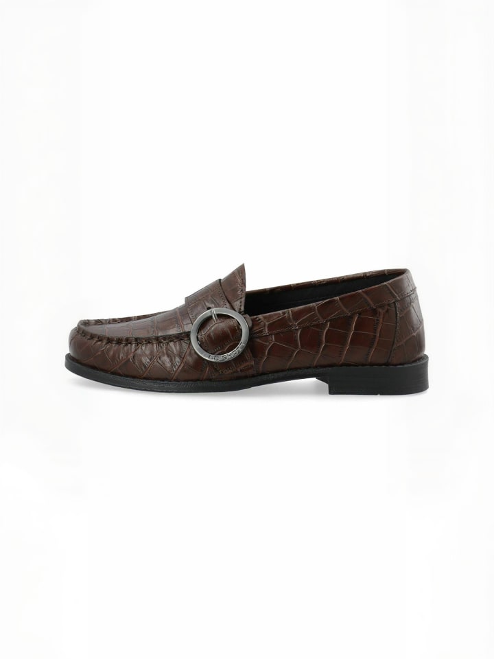 Niedriger Schuh CASROBERTA in Dark Brown Croco