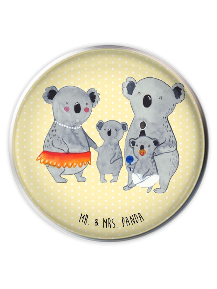 Waschbecken Stöpsel Koala Familie ohne Spruch in Gelb Pastell