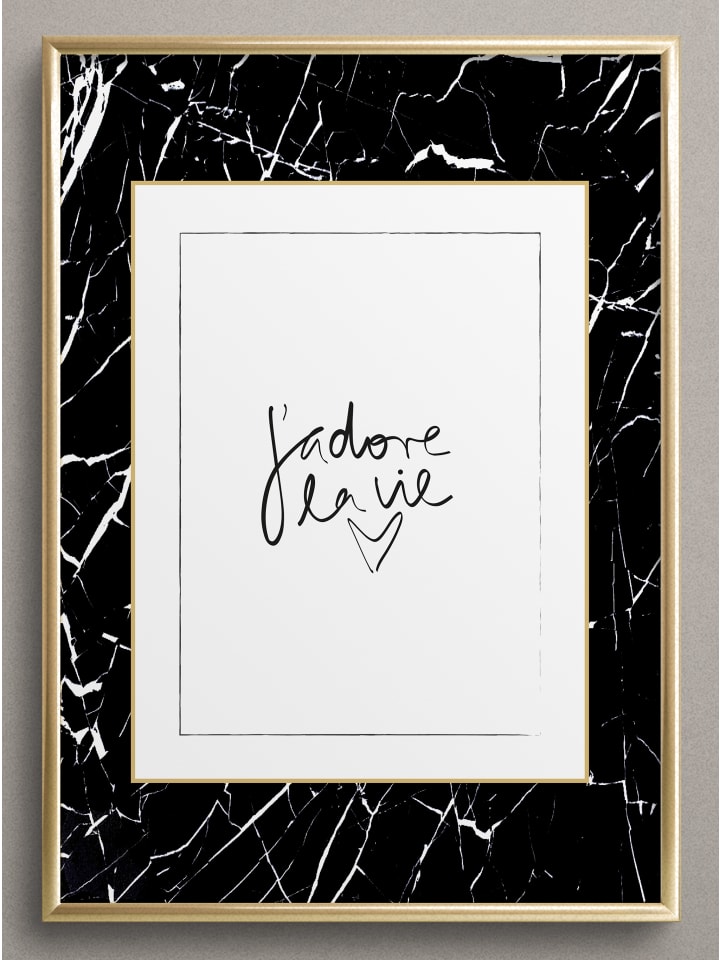 Poster / Kunstdruck "J'adore la vie" I Ohne Rahmen