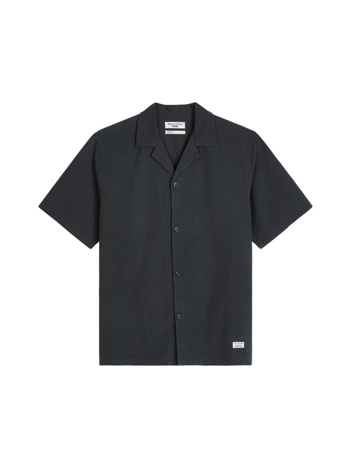 Seersucker-Hemd regular in Peppercorn Grey