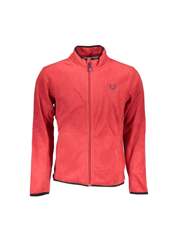 Rot Schwarz Polyester Herren Jacke