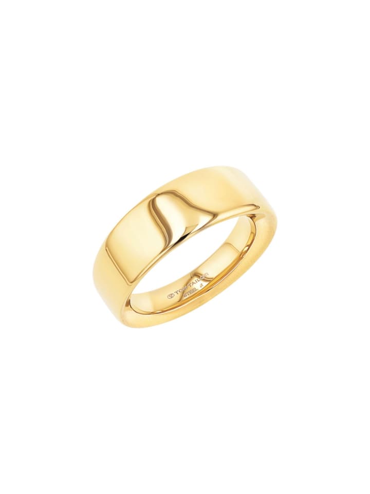 Ring Edelstahl, IP gold in gold