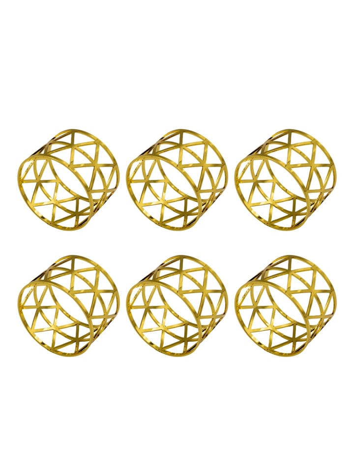 Serviettenringe Edelstahl Serviettenhalter (6-teiliges Set) in Gold