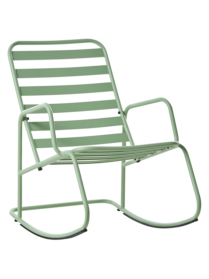 Schaukelstuhl TURI in Grün - (W) 66 x (H) 92 x (L) 96 cm