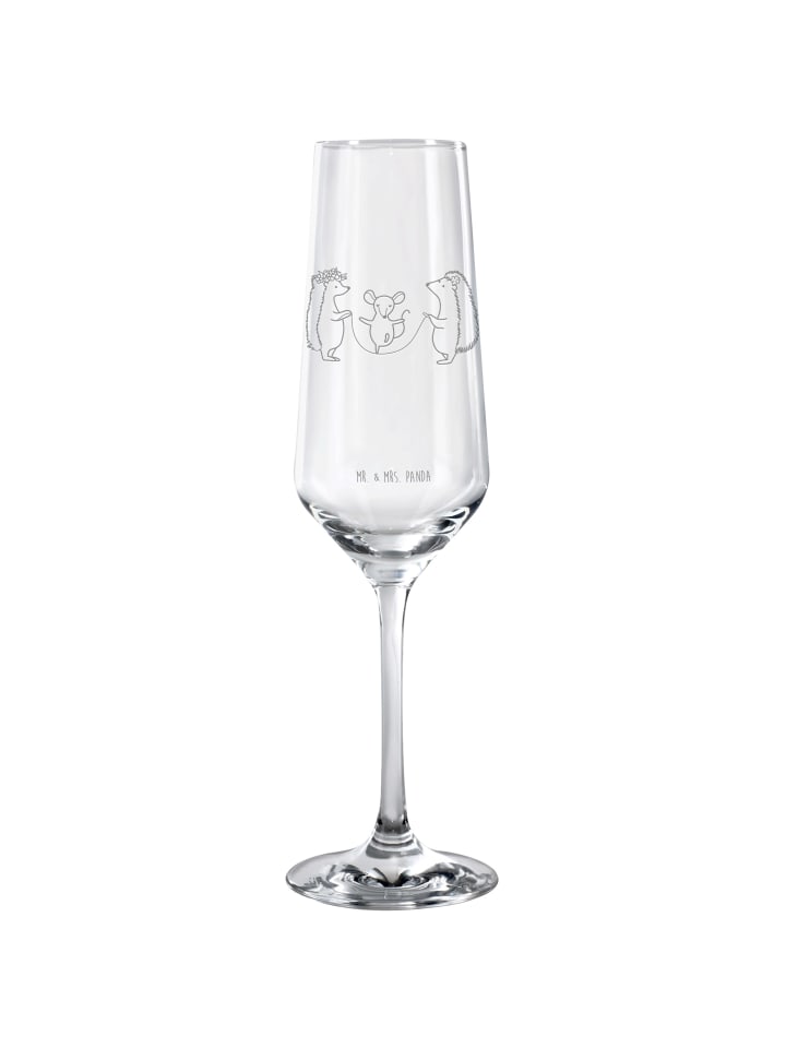 Champagnerglas Igel Seilhüpfen ohne Spruch in Transparent
