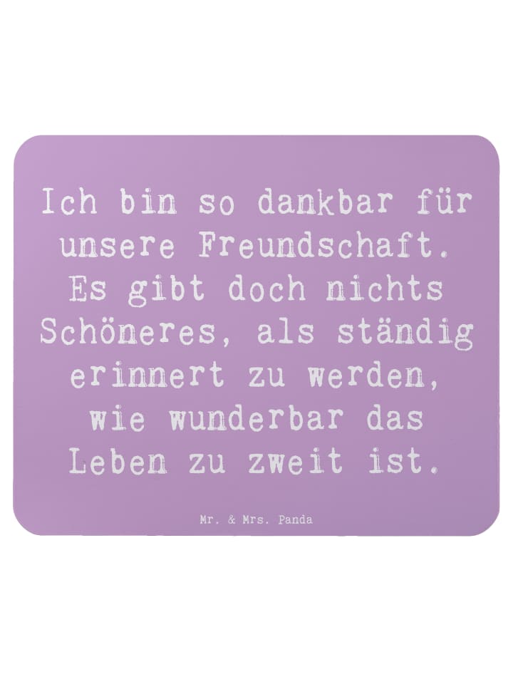 Maus Pad Spruch Dankbarkeit für Freundschaft mi... in Lavendeltraum