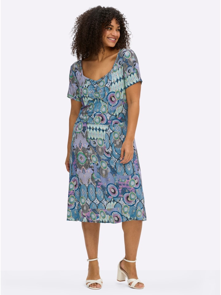 Jersey-Kleid in topas-orchidee-bedruckt