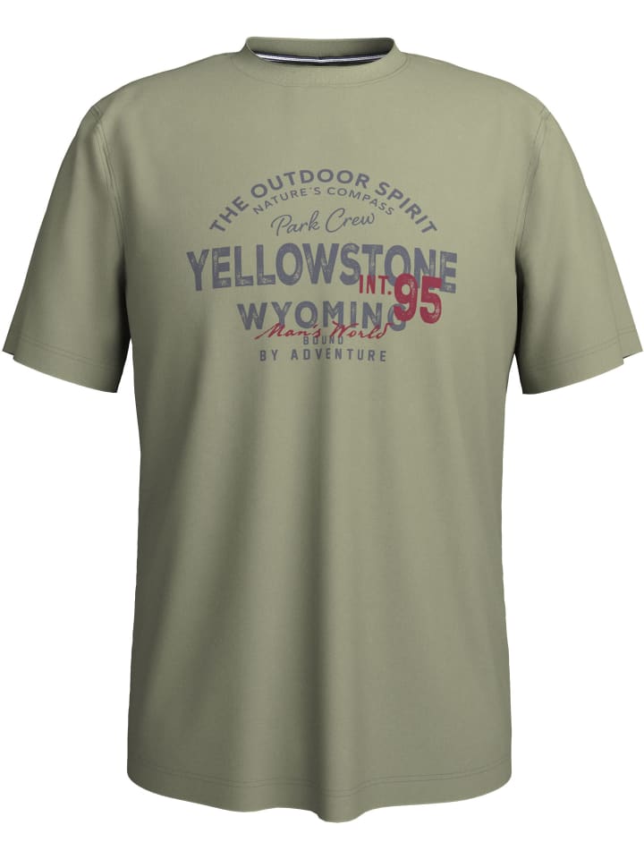 Rundhalsshirt in khaki