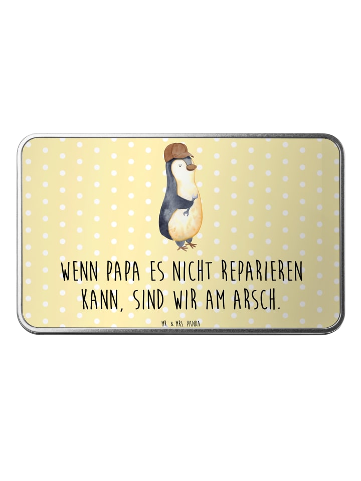 Geschenkbox Wenn Papa es nicht reparieren kann,... in Gelb Pastell