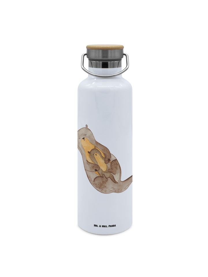 Trinkflasche Otter Kind ohne Spruch in Weiß