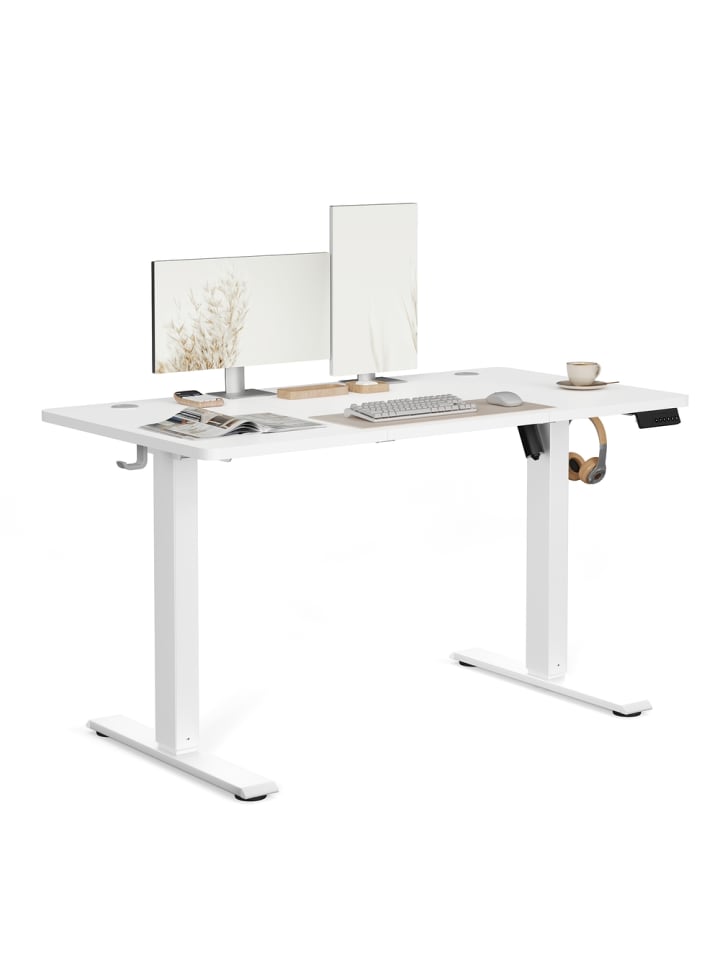 Stehtisch Balok in Weiß - (B)120 x (H)(72-120) x (T)60 cm