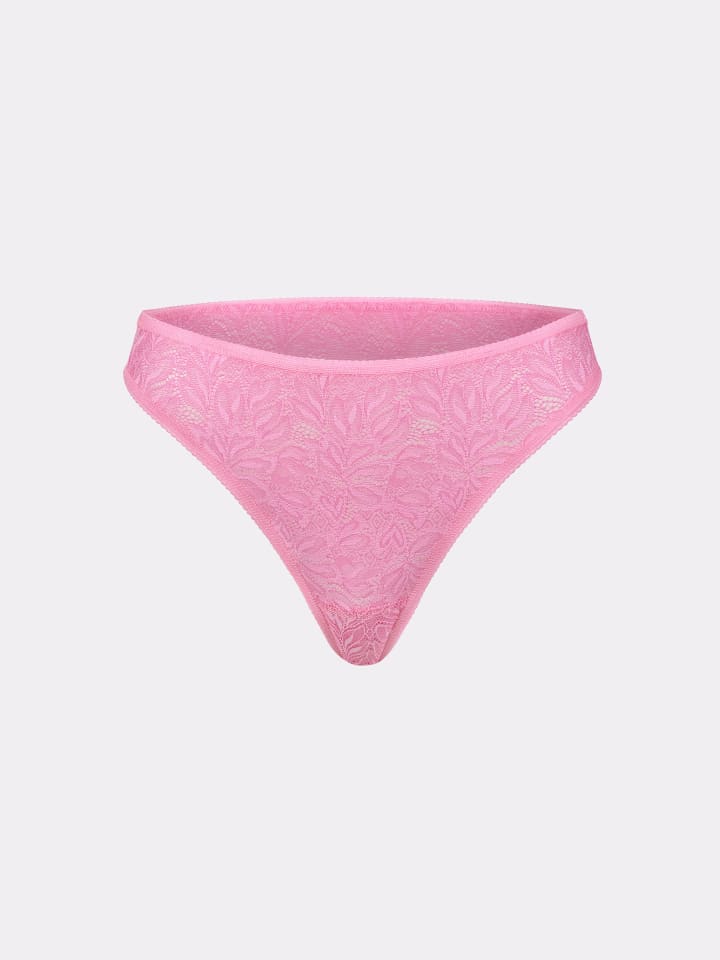 ICONIC LACE STRING in bubblegum